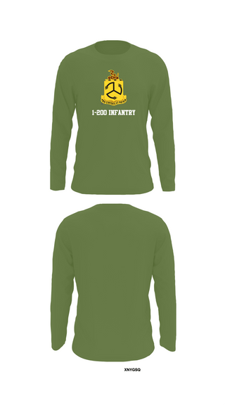 Long Sleeve Performance Shirt, 1-200 Infantry, National Guard, Teamtime, Team time, sublimation, custom sports apparel, team uniforms, spirit wear, spiritwear, sports uniforms, custom shirts, team store, custom team store, fundraiser sports, apparel fundraiser
