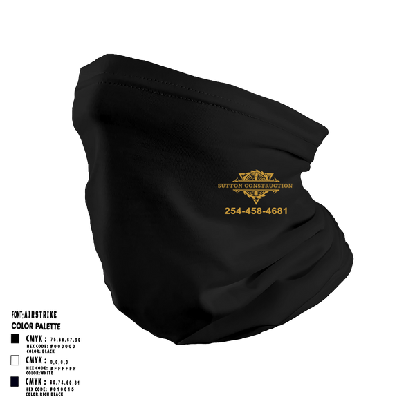 Protective Mask/Neck Gaiter, Sutton Construction, , Teamtime, Team time, sublimation, custom sports apparel, team uniforms, spirit wear, spiritwear, sports uniforms, custom shirts, team store, custom team store, fundraiser sports, apparel fundraiser