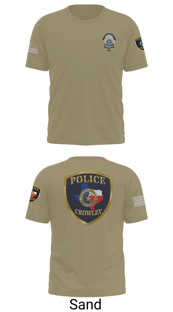 Old School Cotton Feel Shirt, Crowley Police Department, , Teamtime, Team time, sublimation, custom sports apparel, team uniforms, spirit wear, spiritwear, sports uniforms, custom shirts, team store, custom team store, fundraiser sports, apparel fundraiser