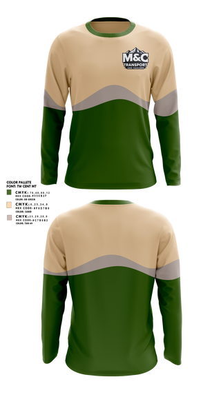 Long Sleeve Performance Shirt, M&C transport and hauling, , Teamtime, Team time, sublimation, custom sports apparel, team uniforms, spirit wear, spiritwear, sports uniforms, custom shirts, team store, custom team store, fundraiser sports, apparel fundraiser