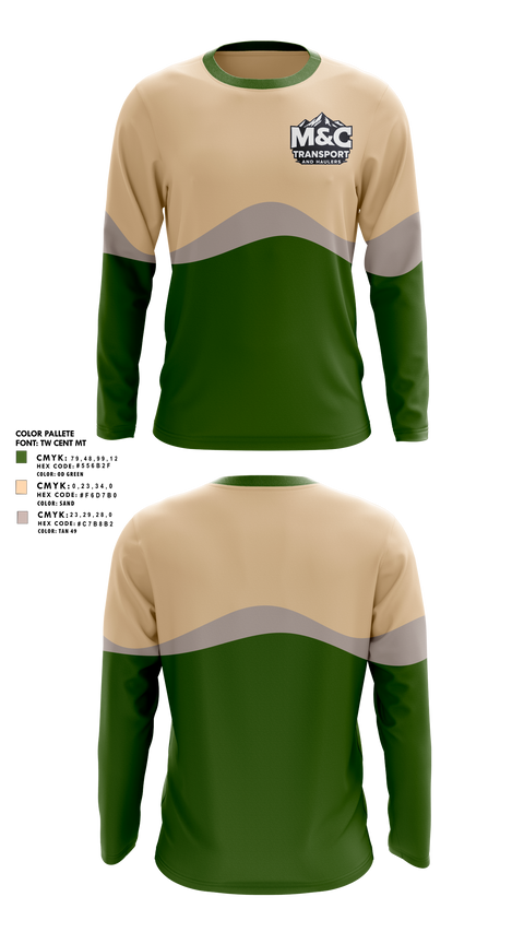 Long Sleeve Performance Shirt, M&C transport and hauling, , Teamtime, Team time, sublimation, custom sports apparel, team uniforms, spirit wear, spiritwear, sports uniforms, custom shirts, team store, custom team store, fundraiser sports, apparel fundraiser