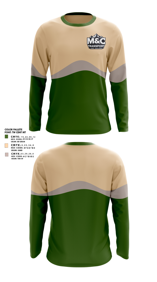 Long Sleeve Performance Shirt, M&C transport and hauling, , Teamtime, Team time, sublimation, custom sports apparel, team uniforms, spirit wear, spiritwear, sports uniforms, custom shirts, team store, custom team store, fundraiser sports, apparel fundraiser