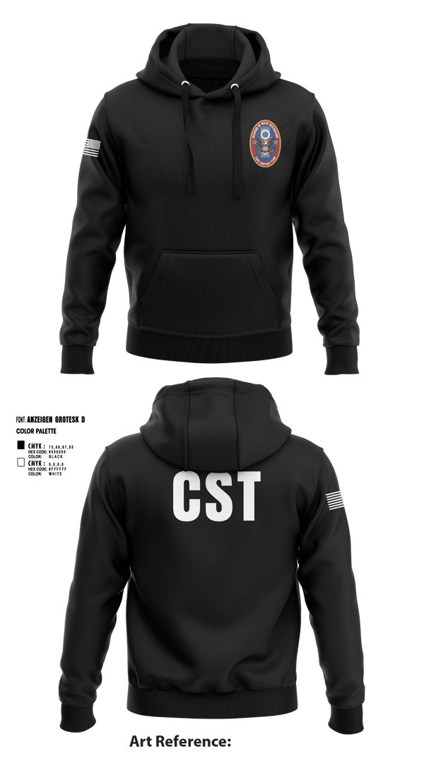 Hoodie, 95th WMD CST, National Guard, Teamtime, Team time, sublimation, custom sports apparel, team uniforms, spirit wear, spiritwear, sports uniforms, custom shirts, team store, custom team store, fundraiser sports, apparel fundraiser