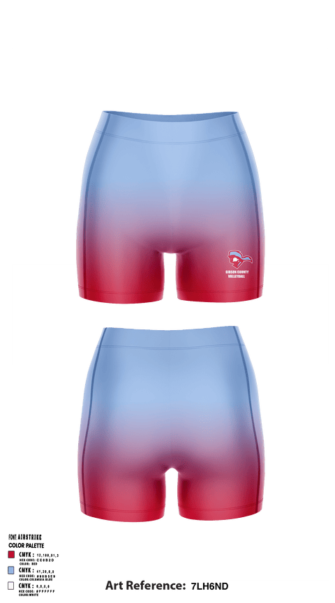 Women's Compression Shorts, Gibson County High School Volleyball, Women's Volleyball, Teamtime, Team time, sublimation, custom sports apparel, team uniforms, spirit wear, spiritwear, sports uniforms, custom shirts, team store, custom team store, fundraiser sports, apparel fundraiser