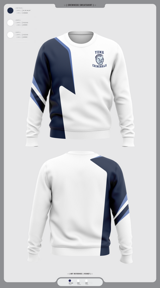 Crew Neck Sweatshirt, Yuma High School Wrestling, Wrestling, Teamtime, Team time, sublimation, custom sports apparel, team uniforms, spirit wear, spiritwear, sports uniforms, custom shirts, team store, custom team store, fundraiser sports, apparel fundraiser