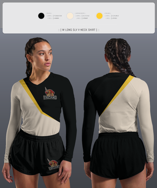 Womens Long Sleeve Vneck Shirt, TROJANS, Wrestling, Teamtime, Team time, sublimation, custom sports apparel, team uniforms, spirit wear, spiritwear, sports uniforms, custom shirts, team store, custom team store, fundraiser sports, apparel fundraiser