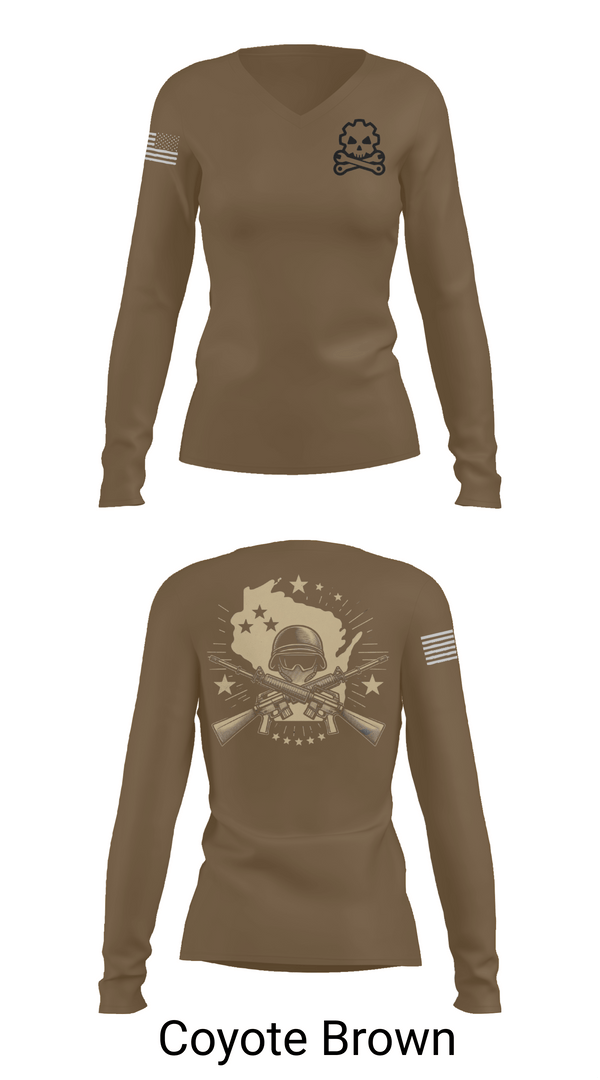 Womens Long Sleeve Vneck Shirt, 377th SMC, Army, Teamtime, Team time, sublimation, custom sports apparel, team uniforms, spirit wear, spiritwear, sports uniforms, custom shirts, team store, custom team store, fundraiser sports, apparel fundraiser