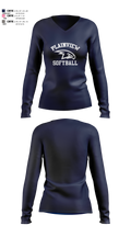 Plainview Softball 28664067 Women's Long Sleeve V-neck Shirt - 1