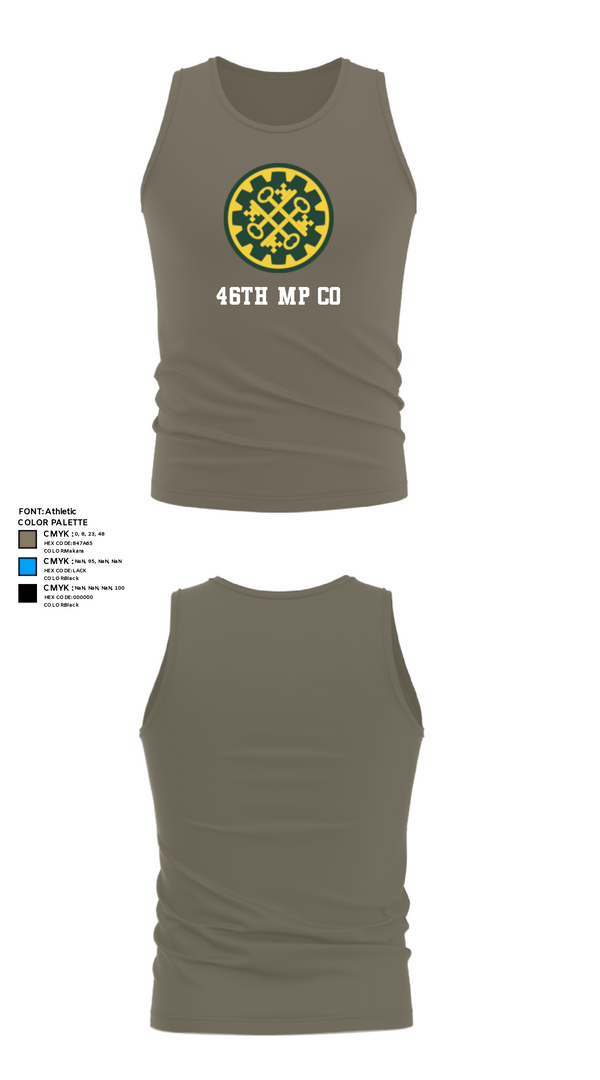 Tank Top, 46th MP Co, Army, Teamtime, Team time, sublimation, custom sports apparel, team uniforms, spirit wear, spiritwear, sports uniforms, custom shirts, team store, custom team store, fundraiser sports, apparel fundraiser