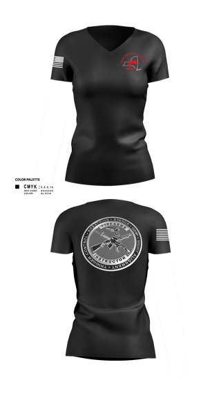 Women's Short Sleeve Vneck Shirt, Firearms and Tactics training, Police, Teamtime, Team time, sublimation, custom sports apparel, team uniforms, spirit wear, spiritwear, sports uniforms, custom shirts, team store, custom team store, fundraiser sports, apparel fundraiser