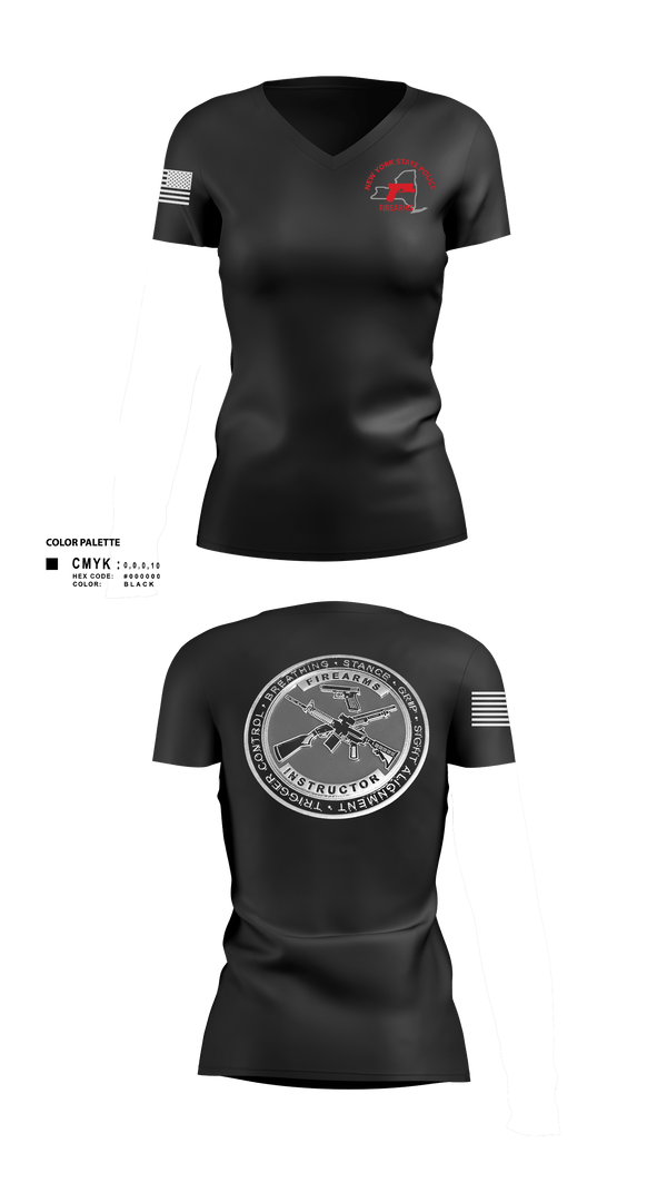 Women's Short Sleeve Vneck Shirt, Firearms and Tactics training, Police, Teamtime, Team time, sublimation, custom sports apparel, team uniforms, spirit wear, spiritwear, sports uniforms, custom shirts, team store, custom team store, fundraiser sports, apparel fundraiser