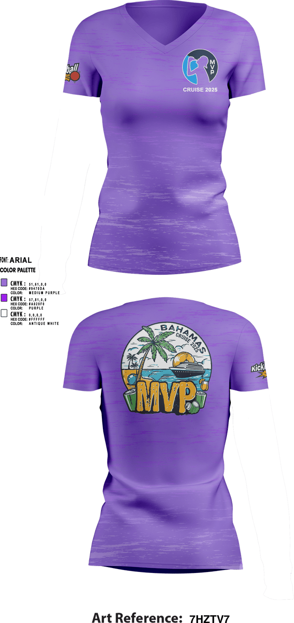 Womens Short Sleeve Vneck Shirt, MVP Cruise 2025, Spirit Store, Teamtime, Team time, sublimation, custom sports apparel, team uniforms, spirit wear, spiritwear, sports uniforms, custom shirts, team store, custom team store, fundraiser sports, apparel fundraiser