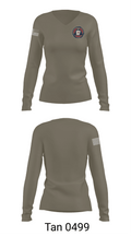 2D INTEL BN S1 60990393 Women's Long Sleeve V-neck Shirt -1 77