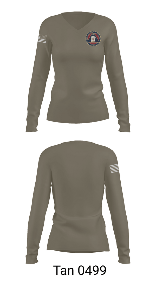 Womens Long Sleeve Vneck Shirt 1, 2D INTEL BN S1, Marines, Teamtime, Team time, sublimation, custom sports apparel, team uniforms, spirit wear, spiritwear, sports uniforms, custom shirts, team store, custom team store, fundraiser sports, apparel fundraiser