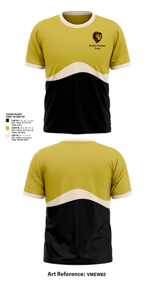 Short Sleeve Performance Shirt, Shelby Golden Lions, Track & Field, Teamtime, Team time, sublimation, custom sports apparel, team uniforms, spirit wear, spiritwear, sports uniforms, custom shirts, team store, custom team store, fundraiser sports, apparel fundraiser