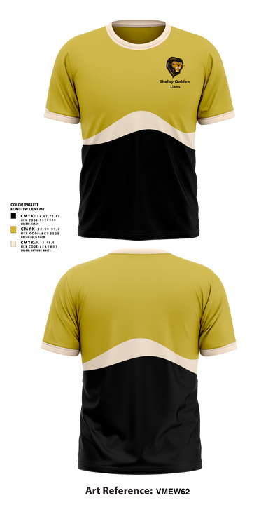 Shelby Golden Lions 77928116 Short Sleeve Performance Shirt - 1