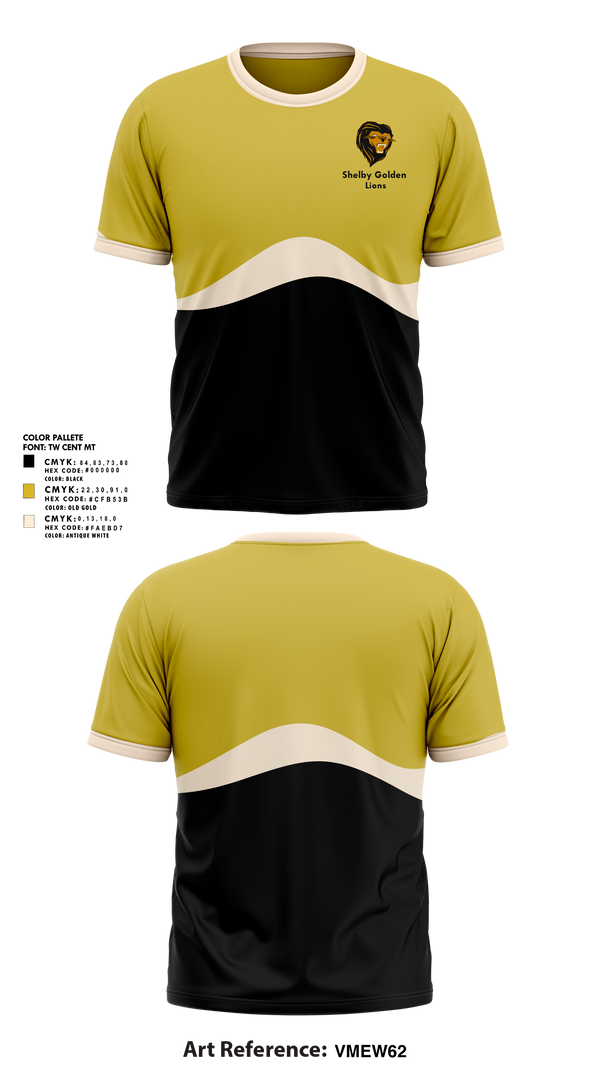 Short Sleeve Performance Shirt, Shelby Golden Lions, Track & Field, Teamtime, Team time, sublimation, custom sports apparel, team uniforms, spirit wear, spiritwear, sports uniforms, custom shirts, team store, custom team store, fundraiser sports, apparel fundraiser