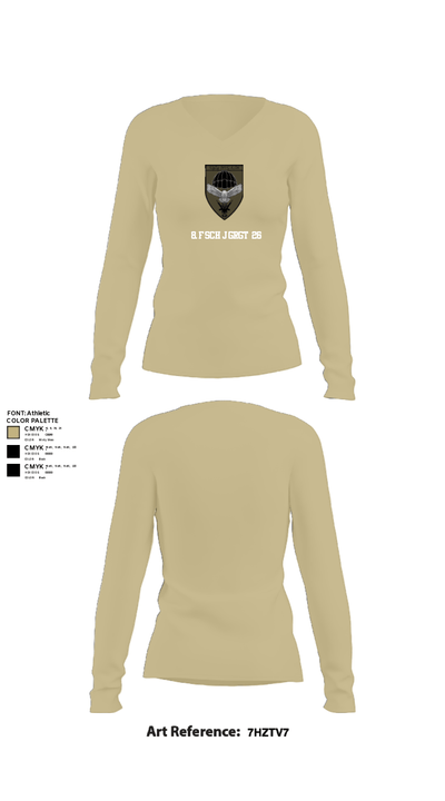 8.FschJgRgt 26 4614307 Women's Long Sleeve V-neck Shirt - 82