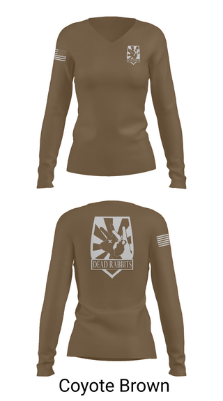Womens Long Sleeve Vneck Shirt, Dead Rabbits, , Teamtime, Team time, sublimation, custom sports apparel, team uniforms, spirit wear, spiritwear, sports uniforms, custom shirts, team store, custom team store, fundraiser sports, apparel fundraiser