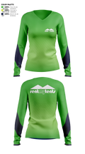 undefined Women's Long Sleeve V-neck Shirt -1 2