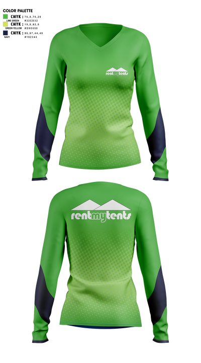 undefined Women's Long Sleeve V-neck Shirt -1 2