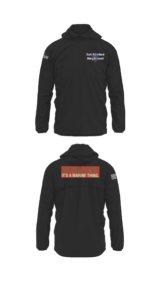 Windbreaker, 1st Marine Regiment, Marines, Teamtime, Team time, sublimation, custom sports apparel, team uniforms, spirit wear, spiritwear, sports uniforms, custom shirts, team store, custom team store, fundraiser sports, apparel fundraiser
