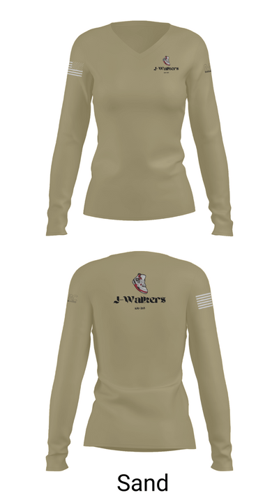 J WALKERS 3500773 Women's Long Sleeve V-neck Shirt -1 97