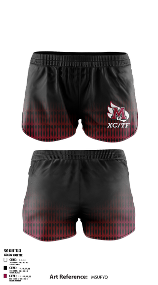 Womens Shorts, Meredith College Avenging Angels, Track & Field, Teamtime, Team time, sublimation, custom sports apparel, team uniforms, spirit wear, spiritwear, sports uniforms, custom shirts, team store, custom team store, fundraiser sports, apparel fundraiser