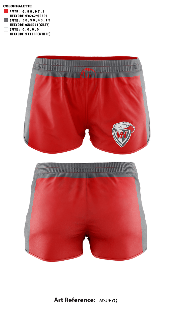 Womens Shorts, Van Horn High School Cheer, Cheer, Teamtime, Team time, sublimation, custom sports apparel, team uniforms, spirit wear, spiritwear, sports uniforms, custom shirts, team store, custom team store, fundraiser sports, apparel fundraiser