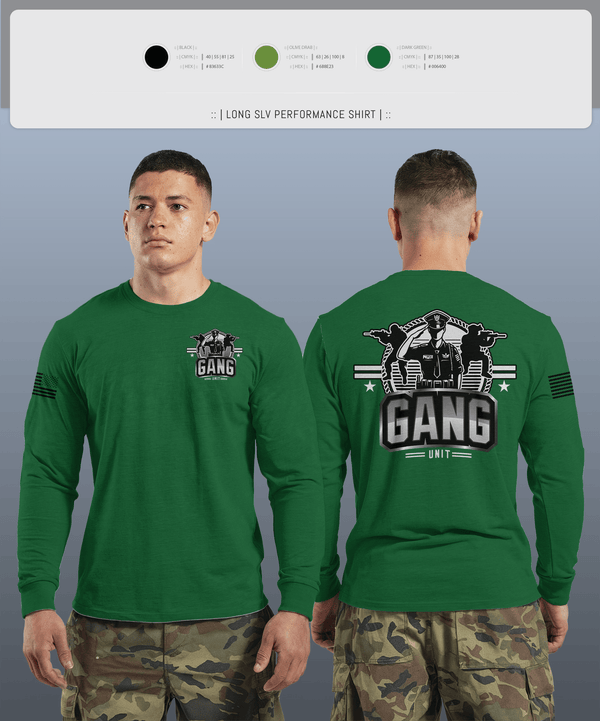 Long Sleeve Performance Shirt, Gang Unit, Police, Teamtime, Team time, sublimation, custom sports apparel, team uniforms, spirit wear, spiritwear, sports uniforms, custom shirts, team store, custom team store, fundraiser sports, apparel fundraiser