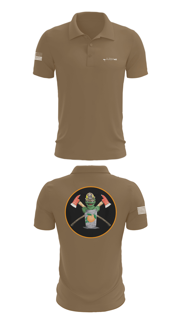 Short Sleeve Performance Polo, 91 Bravo, Fire Department, Teamtime, Team time, sublimation, custom sports apparel, team uniforms, spirit wear, spiritwear, sports uniforms, custom shirts, team store, custom team store, fundraiser sports, apparel fundraiser