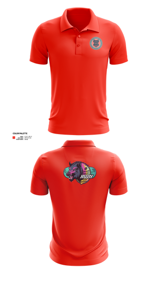 Short Sleeve Performance Polo, Black Boars, Rugby, Teamtime, Team time, sublimation, custom sports apparel, team uniforms, spirit wear, spiritwear, sports uniforms, custom shirts, team store, custom team store, fundraiser sports, apparel fundraiser