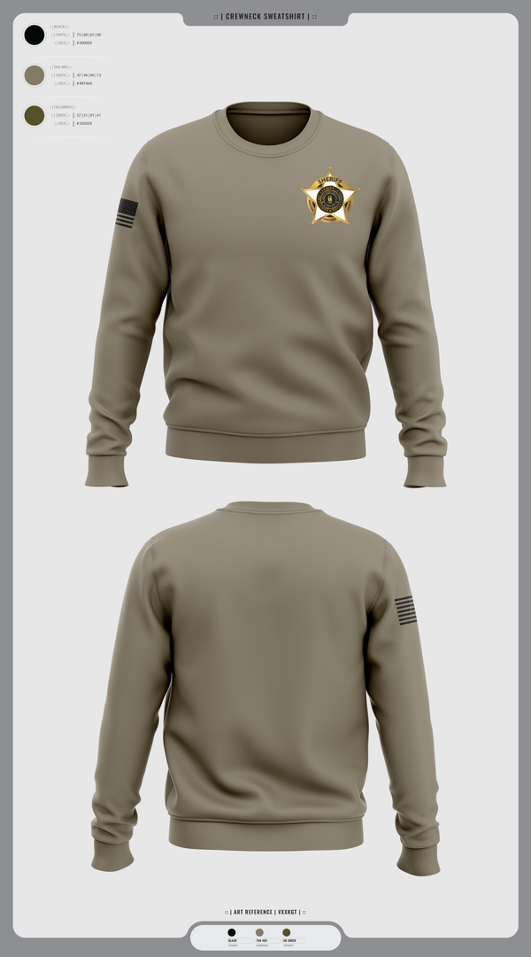 Crew Neck Sweatshirt, Deputy Cleveland, Police, Teamtime, Team time, sublimation, custom sports apparel, team uniforms, spirit wear, spiritwear, sports uniforms, custom shirts, team store, custom team store, fundraiser sports, apparel fundraiser