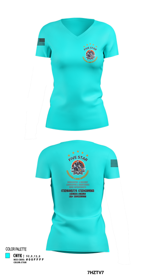 Womens Short Sleeve Vneck Shirt, 5 Star, , Teamtime, Team time, sublimation, custom sports apparel, team uniforms, spirit wear, spiritwear, sports uniforms, custom shirts, team store, custom team store, fundraiser sports, apparel fundraiser