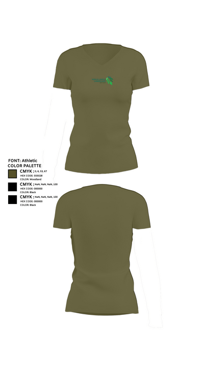 Moils Lawn and landscape 2540388 Women's Short Sleeve V-neck Shirt - 18