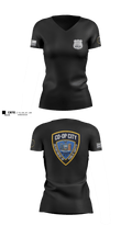 Co-op City Police Department 96634913 Women's Short Sleeve V-neck Shirt - 1