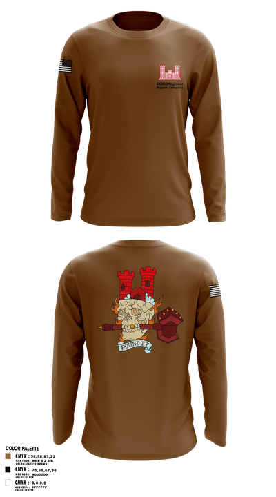 642nd Engineer Support Company 94077997 Long Sleeve Performance Polo - 1