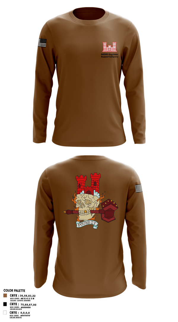 Long Sleeve Performance Polo, 642nd Engineer Support Company642ND Engineer Support Company, Army, Teamtime, Team time, sublimation, custom sports apparel, team uniforms, spirit wear, spiritwear, sports uniforms, custom shirts, team store, custom team store, fundraiser sports, apparel fundraiser