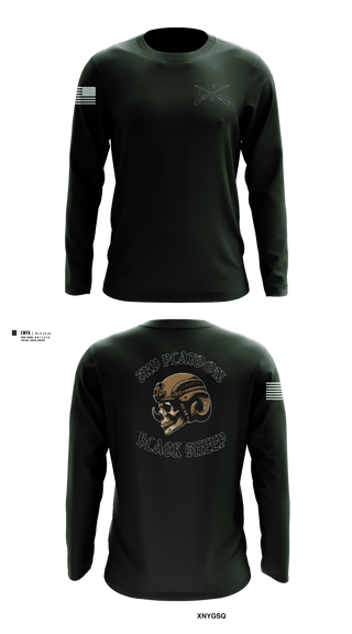 Long Sleeve Performance Shirt, 3rd PLT Black SheepDelta company 114, Army, Teamtime, Team time, sublimation, custom sports apparel, team uniforms, spirit wear, spiritwear, sports uniforms, custom shirts, team store, custom team store, fundraiser sports, apparel fundraiser