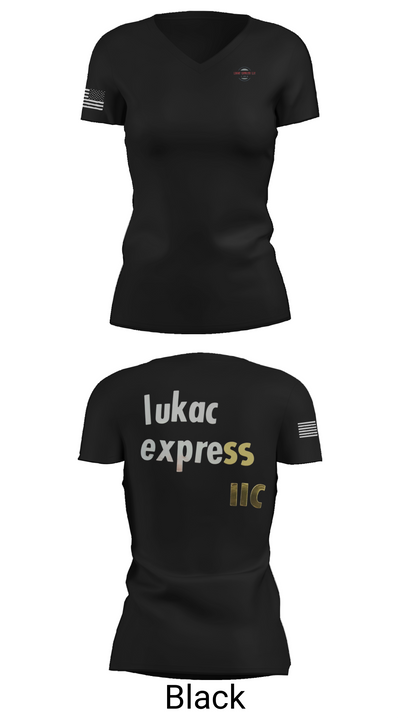 LUKAC EXPRESS LLC 92222095 Women's Short Sleeve V-neck Shirt - 38