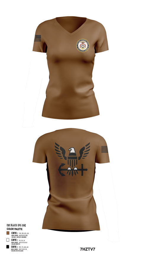 Women's Short Sleeve Vneck Shirt, Chaplain Corp, Navy, Teamtime, Team time, sublimation, custom sports apparel, team uniforms, spirit wear, spiritwear, sports uniforms, custom shirts, team store, custom team store, fundraiser sports, apparel fundraiser