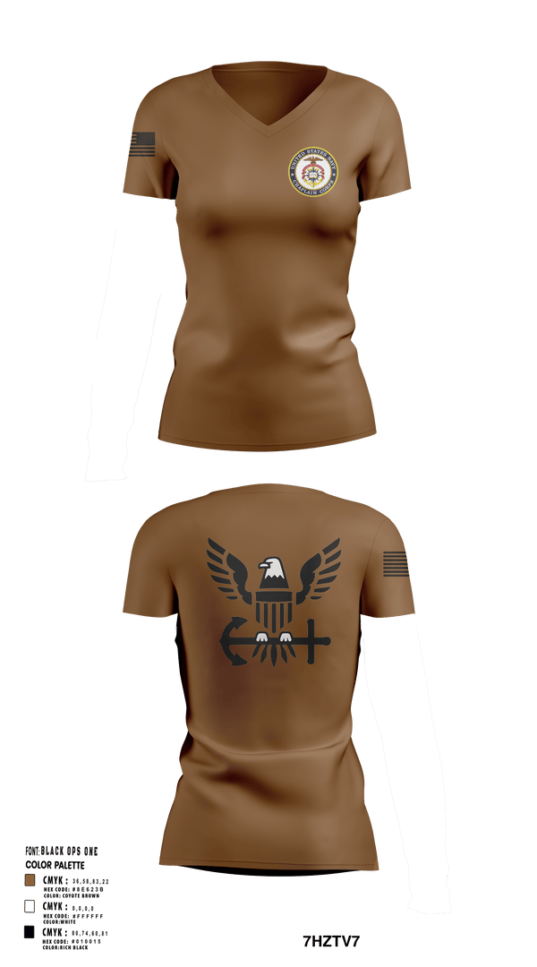 Women's Short Sleeve Vneck Shirt, Chaplain Corp, Navy, Teamtime, Team time, sublimation, custom sports apparel, team uniforms, spirit wear, spiritwear, sports uniforms, custom shirts, team store, custom team store, fundraiser sports, apparel fundraiser