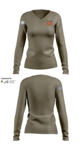 West king frenchies 5377755 Women's Long Sleeve V-neck Shirt - 3