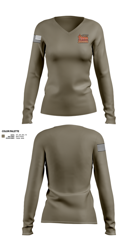 Womens Long Sleeve Vneck Shirt, West king frenchies, , Teamtime, Team time, sublimation, custom sports apparel, team uniforms, spirit wear, spiritwear, sports uniforms, custom shirts, team store, custom team store, fundraiser sports, apparel fundraiser