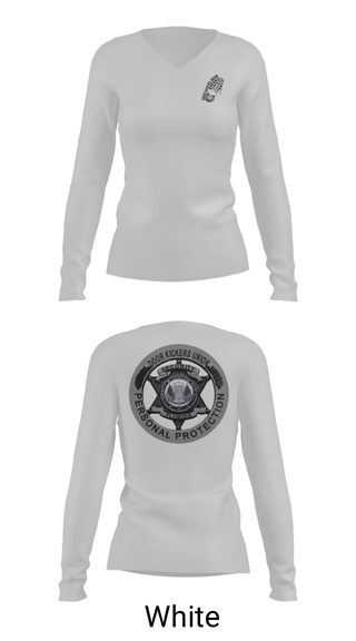 Womens Long Sleeve Vneck Shirt, DKU Protection, , Teamtime, Team time, sublimation, custom sports apparel, team uniforms, spirit wear, spiritwear, sports uniforms, custom shirts, team store, custom team store, fundraiser sports, apparel fundraiser