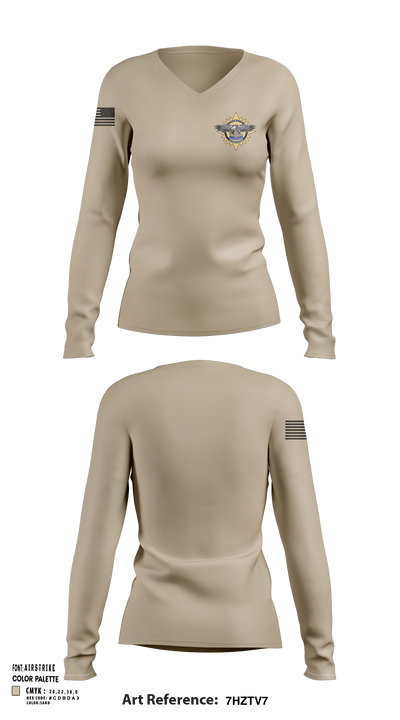 BIG BROTHERS COMBATIVES 49516919 Women's Long Sleeve V-neck Shirt - 104