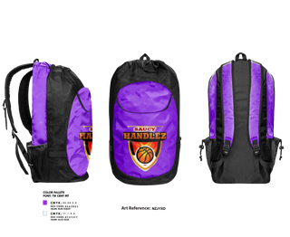 Gear Bag, Saucyhandlez, Men's Basketball, Teamtime, Team time, sublimation, custom sports apparel, team uniforms, spirit wear, spiritwear, sports uniforms, custom shirts, team store, custom team store, fundraiser sports, apparel fundraiser