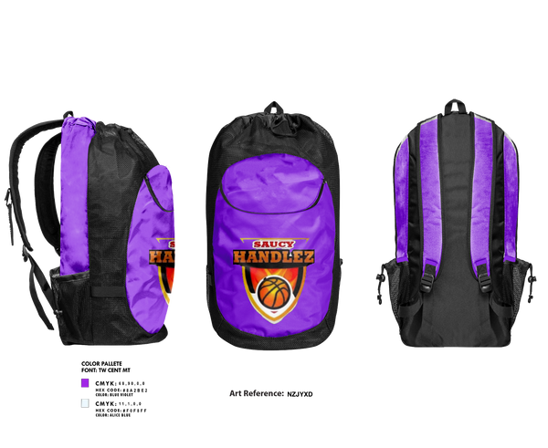 Gear Bag, Saucyhandlez, Men's Basketball, Teamtime, Team time, sublimation, custom sports apparel, team uniforms, spirit wear, spiritwear, sports uniforms, custom shirts, team store, custom team store, fundraiser sports, apparel fundraiser