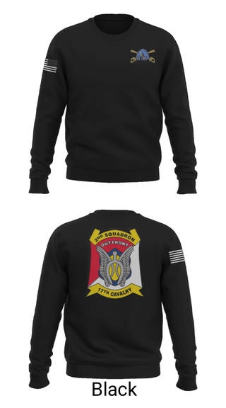 Crew Neck Sweatshirt, B Troop 2-17 Cav REGT, , Teamtime, Team time, sublimation, custom sports apparel, team uniforms, spirit wear, spiritwear, sports uniforms, custom shirts, team store, custom team store, fundraiser sports, apparel fundraiser