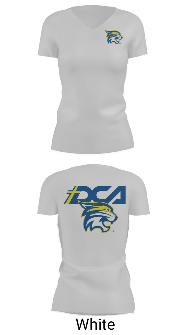 Womens Short Sleeve Vneck Shirt, Donelson Christian Academy Soccer, Men's Soccer, Teamtime, Team time, sublimation, custom sports apparel, team uniforms, spirit wear, spiritwear, sports uniforms, custom shirts, team store, custom team store, fundraiser sports, apparel fundraiser